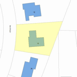 18 Gould Rd, Newton MA  02468-2121 plot plan
