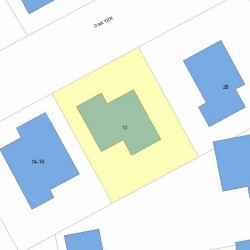 10 Oak Ter, Newton MA 02461-1409 plot plan
