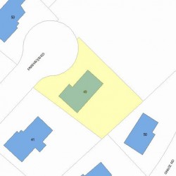 49 Fairhaven Rd, Newton MA 02459-3423 plot plan