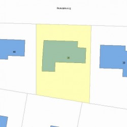 36 Parker Ave, Newton MA  02459-2662 plot plan