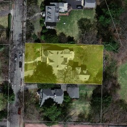 55 Windsor Rd, Newton MA 02468-1504 aerial view