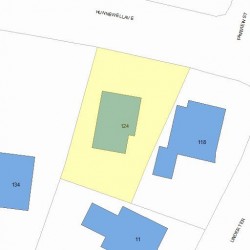 124 Hunnewell Ave, Newton MA 02458-2246 plot plan
