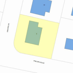 5 Crehore Dr, Newton MA  02462-1108 plot plan