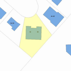 52 Tanglewood Rd, Newton MA  02459-2862 plot plan