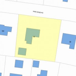88 Pine Ridge Rd, Newton MA 02468-1617 plot plan