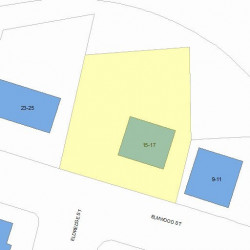 15 Elmwood St, Newton MA  02458-2019 plot plan