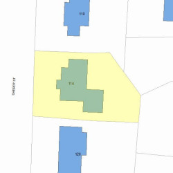 114 Cherry St, Newton MA  02465-1239 plot plan