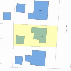 37 Wessex Rd, Newton MA 02459-1624 plot plan