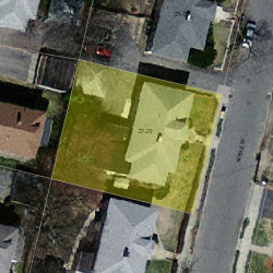 29 Noble St, Newton MA  02465-1015 aerial view