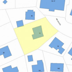 14 Weldon Rd, Newton MA  02458-1807 plot plan