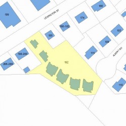192 Lexington St, Newton MA  02466-1386 plot plan