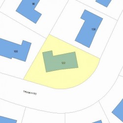 122 Truman Rd, Newton MA 02459-2665 plot plan