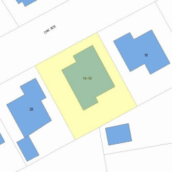 14 Oak Ter, Newton MA 02461-1409 plot plan