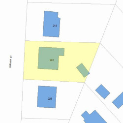 222 Parker St, Newton MA 02459-2551 plot plan