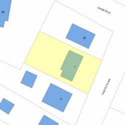 7 Concolor Ave, Newton MA 02458-2511 plot plan