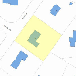 34 Rachel Rd, Newton MA 02459-2925 plot plan