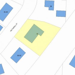 46 Wetherell St, Newton MA  02464-1417 plot plan