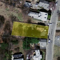 49 Curve St, Newton MA  02465-2206 aerial view