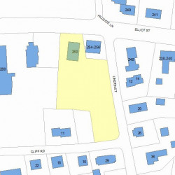 260 Elliot St, Newton MA 02464-1203 plot plan