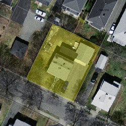 54 Underwood Ave, Newton MA  02465-1024 aerial view