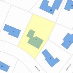 11 Bruce Ln, Newton MA  02458-2615 plot plan