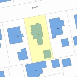 74 Erie Ave, Newton MA 02461-1514 plot plan