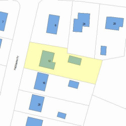 12 Freeman St, Newton MA 02466-1206 plot plan