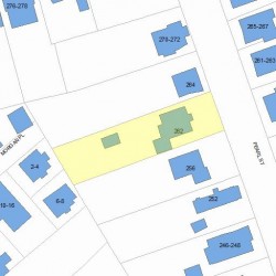 262 Pearl St, Newton MA 02458-1345 plot plan