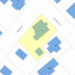 97 Hawthorn St, Newton MA 02458-1237 plot plan