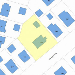 547 California St, Newton MA 02460-1245 plot plan