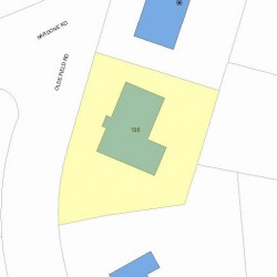 100 Olde Field Rd, Newton MA 02459-2720 plot plan