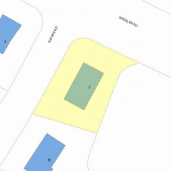8 Sharpe Rd, Newton MA  02459-3053 plot plan