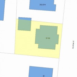 59 Allison St, Newton MA  02458-1044 plot plan