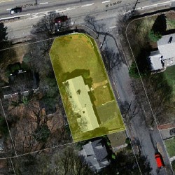 7 Lucille Pl, Newton MA  02464-1210 aerial view