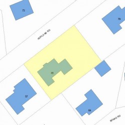 65 Howland Rd, Newton MA 02465-2947 plot plan