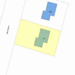 232 Waltham St, Newton MA  02465-1749 plot plan