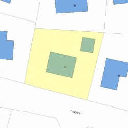 47 Cabot St, Newton MA 02458-2501 plot plan