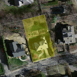 48 Huntington Rd, Newton MA  02458-2417 aerial view