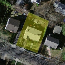 64 Maplewood Ave, Newton MA  02459-2526 aerial view