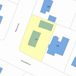 240 Winslow Rd, Newton MA  02468-1714 plot plan
