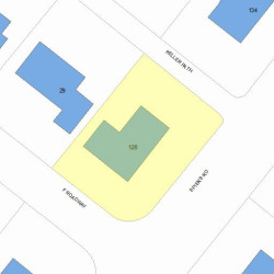 126 Spiers Rd, Newton MA  02459-3700 plot plan