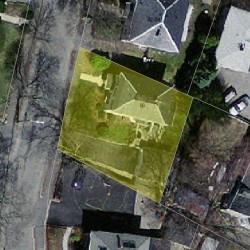 86 Freeman St, Newton MA 02466-1207 aerial view