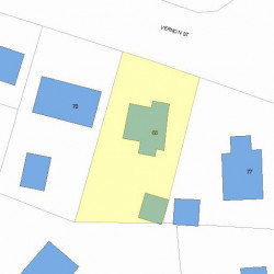 68 Vernon St, Newton MA  02458-2028 plot plan
