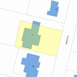 29 Jameson Rd, Newton MA  02458-2601 plot plan