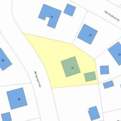 34 Woodcliff Rd, Newton MA 02461-1825 plot plan
