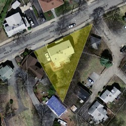 16 Pine St, Newton MA  02465-1425 aerial view