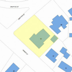 58 Grafton St, Newton MA  02459-1545 plot plan