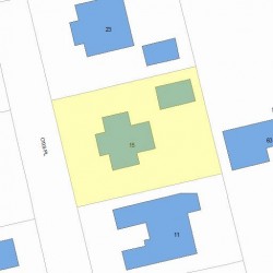 15 Otis Pl, Newton MA  02460-1834 plot plan