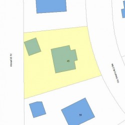 45 Westbourne Rd, Newton MA 02459-1617 plot plan