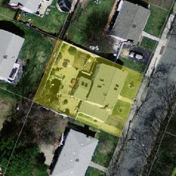 54 Anthony Cir, Newton MA  02460-1110 aerial view